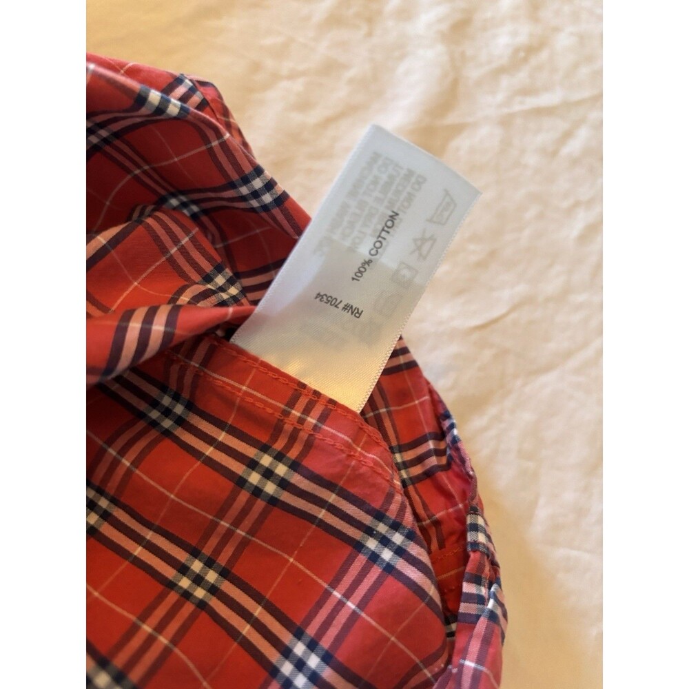 ORVIS Active Fit Heritage Wash 100% Cotton Red Plaid Long Sleeve Casual Shirt L - Picture 4 of 8